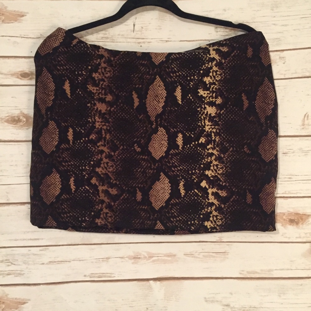 Express snakeskin mini skirt